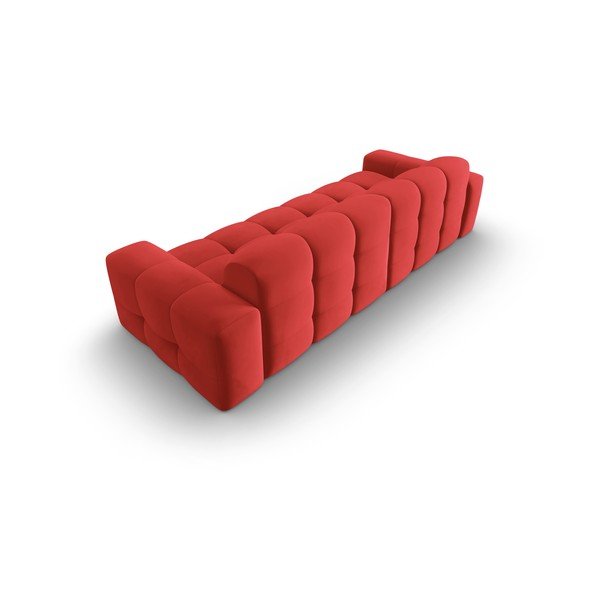 Červená sametová pohovka 255 cm Kendal – Micadoni Home-image-4