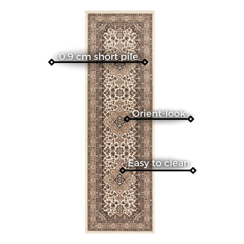 Béžový běhoun Nouristan Parun Tabriz, 80 x 250 cm (obrázek 4)