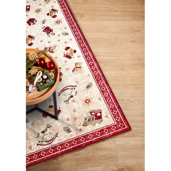 Červený běhoun s vánočním motivem s příměsí bavlny 80x200 cm Toy's Delight Red Christmas – Villeroy&Boch-image-2