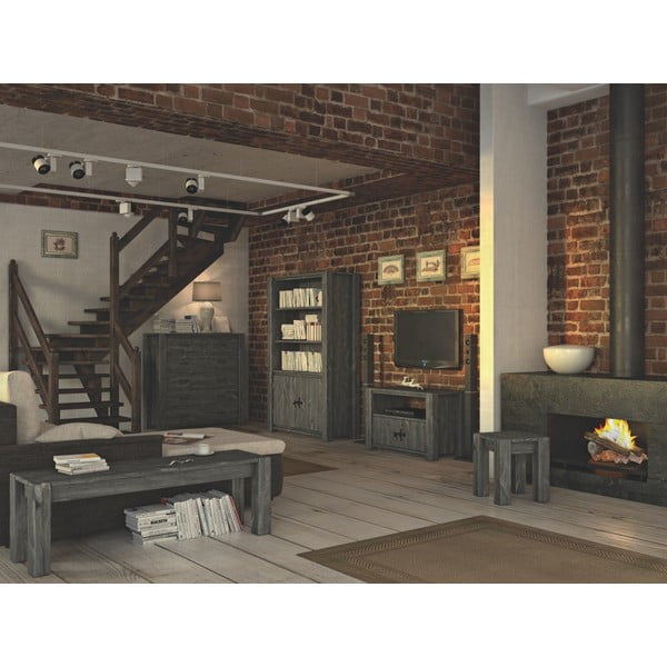 Skříňka Seart z masivní borovice, 120x77 cm-image-3