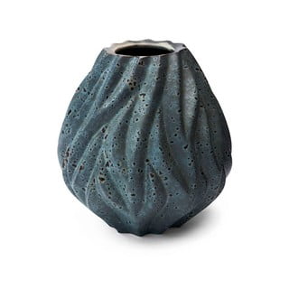 Šedá porcelánová váza Morsø Flame, výška 15 cm