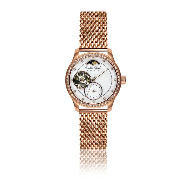 Dámské hodinky s páskem z nerezové oceli ve růžovozlaté barvě Walter Bach Malso