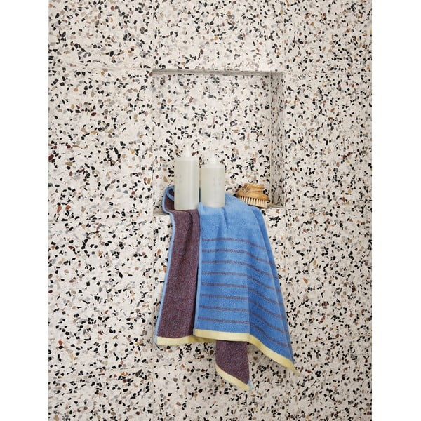 Modro-fialový bavlněný ručník Hübsch Dora, 50 x 100 cm-image-4