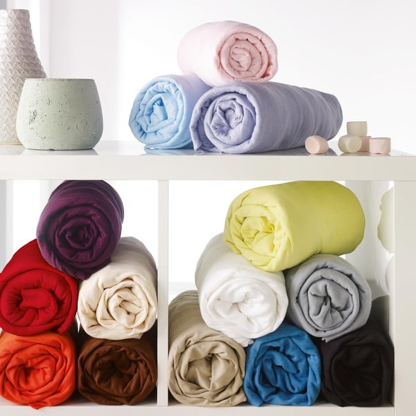 Růžové napínací prostěradlo jersey 160x200 cm Jersy – douceur d'intérieur-image-3