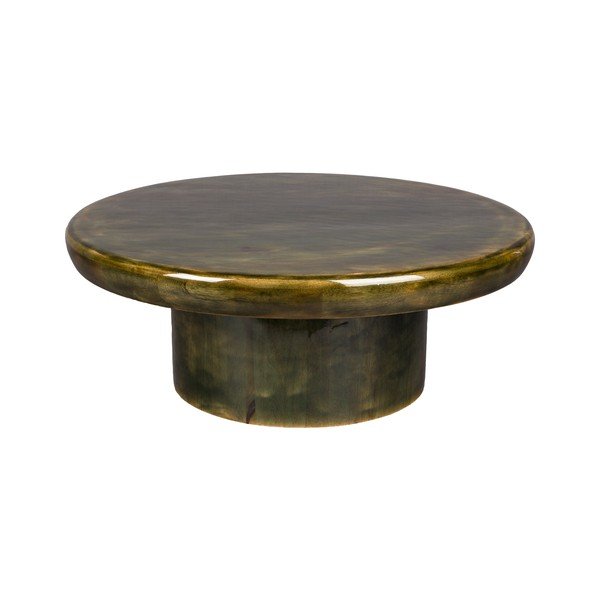 Zelený kulatý konferenční stolek z mangového dřeva ø 60 cm Mush – Dutchbone