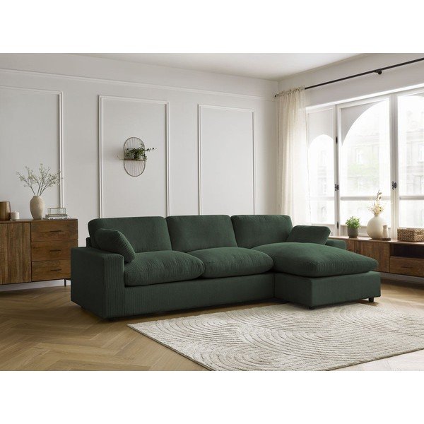 Zelená manšestrová rohová pohovka Belair – Bobochic Paris-image-1