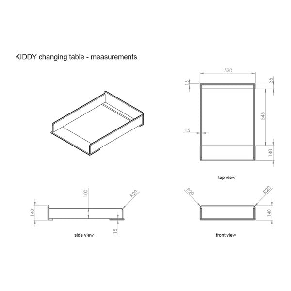 Dřevěný přebalovací pult Vipack Kiddy-image-2