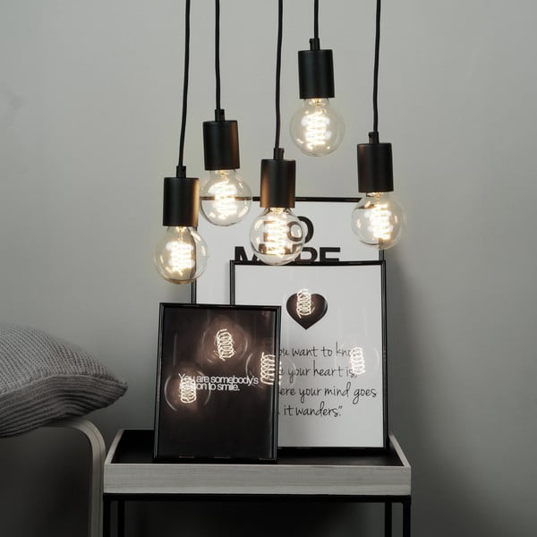 Černé pětiramenné závěsné svítidlo Sotto Luce Cero Basic-image-3