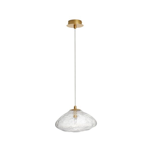 Skleněné závěsné svítidlo v mosazné barvě ø 26 cm King – Nova Luce