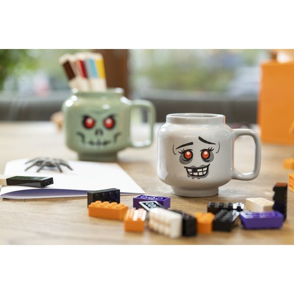 Šedý keramický dětský hrnek na latte 255 ml Zombie – LEGO®-image-1