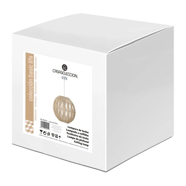 Ratanové stropní svítidlo v přírodní barvě s ratanovým stínidlem ø 37 cm Natural Way – Casa Selección-image-4