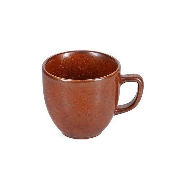 Hnědý porcelánový šálek na cappuccino 200 ml Ovio – BonBistro-image-2