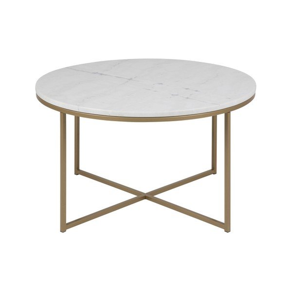 Bílý kulatý konferenční stolek ø 80 cm Alisma - Actona-image-1