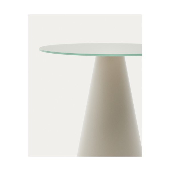 Kulatý odkládací stolek se skleněnou deskou ø 50 cm Wilshire – Kave Home-image-4