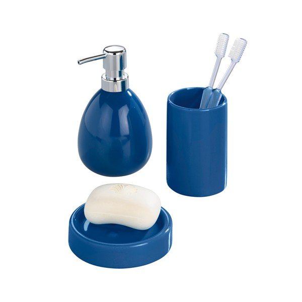 Tmavě modrý kelímek na zubní kartáčky Wenko Polaris Dark Blue-image-2