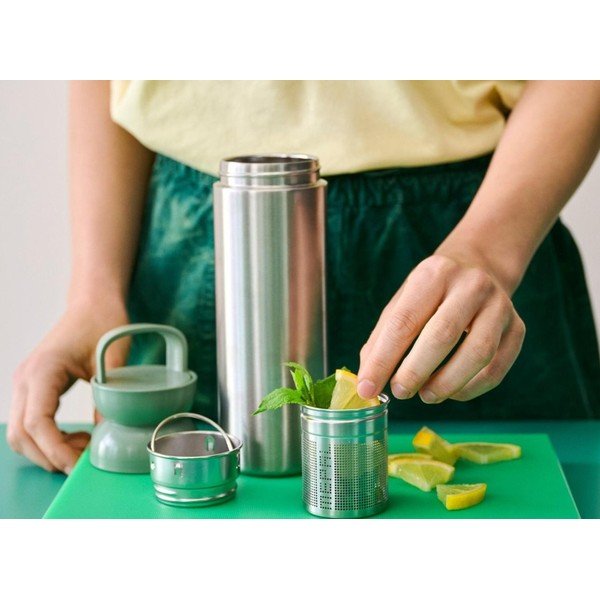 Termoláhev z nerezové oceli ve stříbrné barvě/šalvějově zelená 500 ml Ellipse – Mepal-image-1