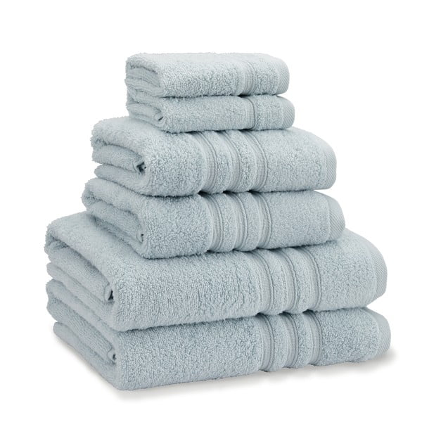 Světle modré froté bavlněné ručníky a osušky v sadě 6 ks Zero Twist – Catherine Lansfield