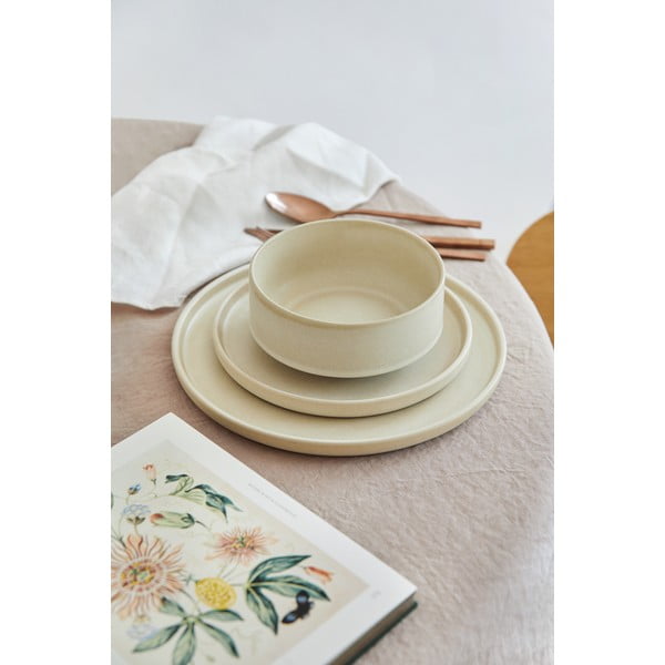 12dílná sada krémového kameninového nádobí Bonami Selection Malia-image-2