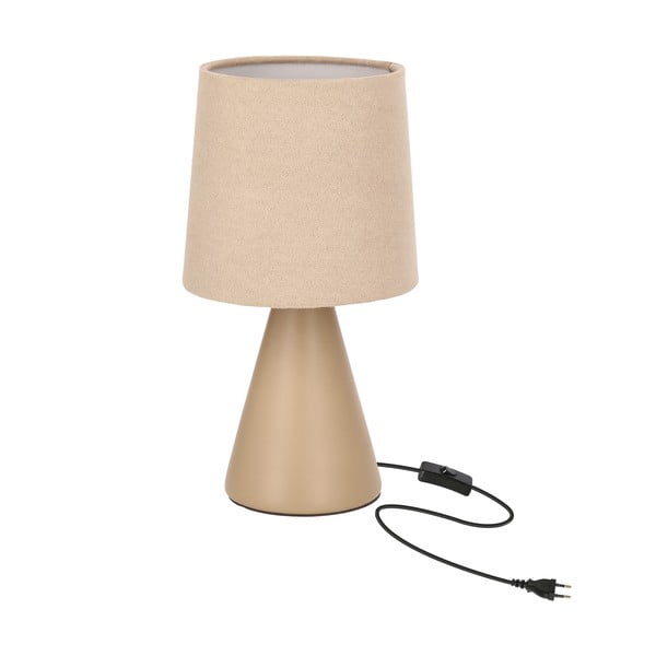 Béžová stolní lampa s textilním stínidlem (výška 24,5 cm) Satti – Candellux Lighting