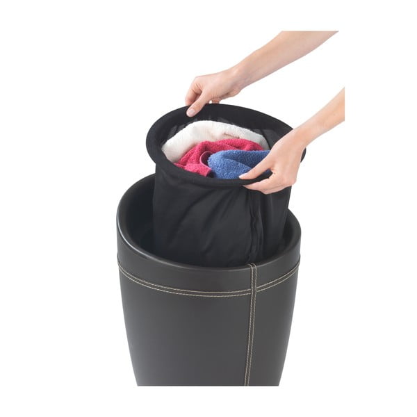 Bílý koš na prádlo a taburetka v jednom Wenko Candy Look, 20 l-image-2