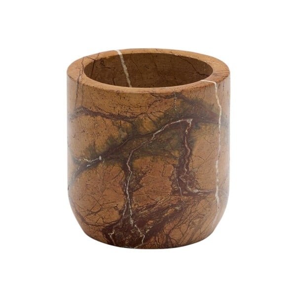 Mramorový kelímek na zubní kartáčky v přírodní barvě Spalsh – Kave Home