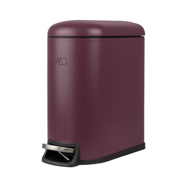 Tmavě fialový nášlapný kovový odpadkový koš 5 l Mini Walther – Mette Ditmer Denmark