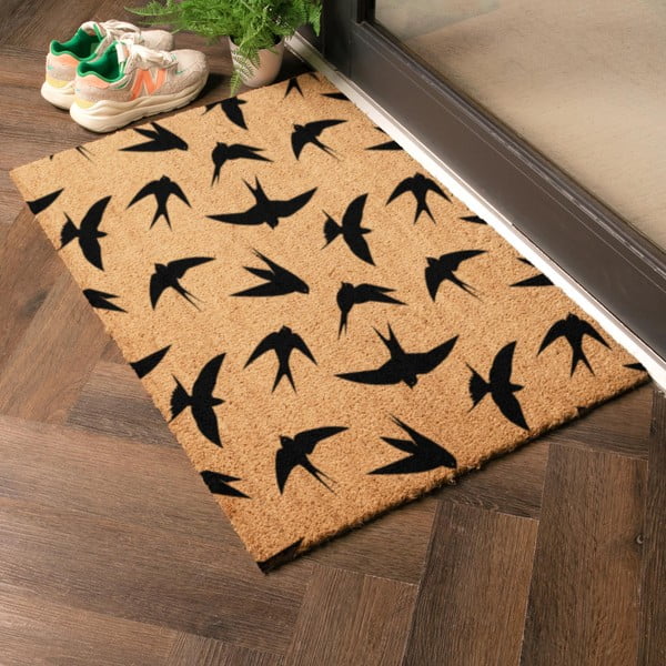 Rohožka z kokosového vlákna 40x60 cm Swallows – Artsy Doormats-image-1