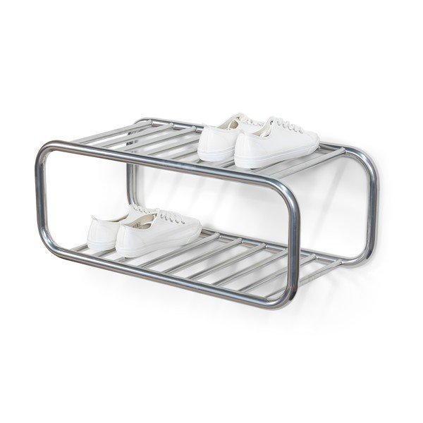 Kovový závěsný botník ve stříbrné barvě 72x28x35 cm Retro – Spinder Design-image-3