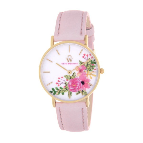 Dámské hodinky s řemínkem ve světle růžové barvě Olivia Westwood Mena