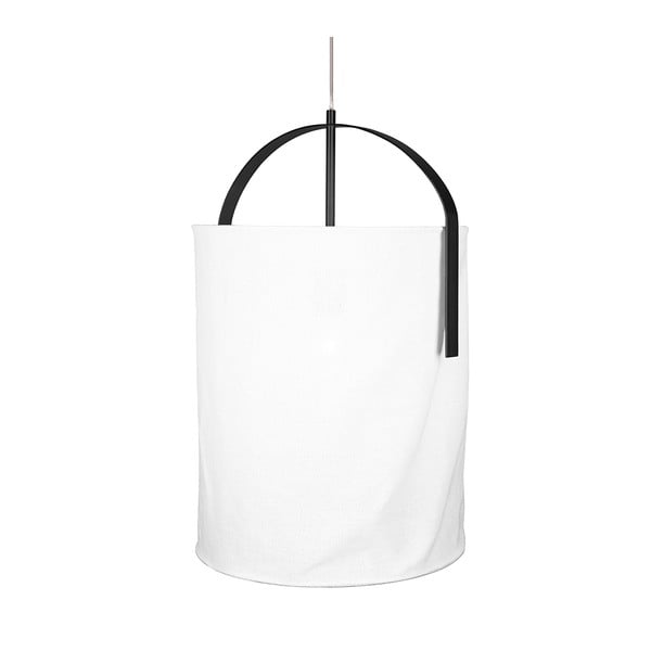 Bílé závěsné svítidlo v černé barvě Globen Lighting Nest, ø 35 cm
