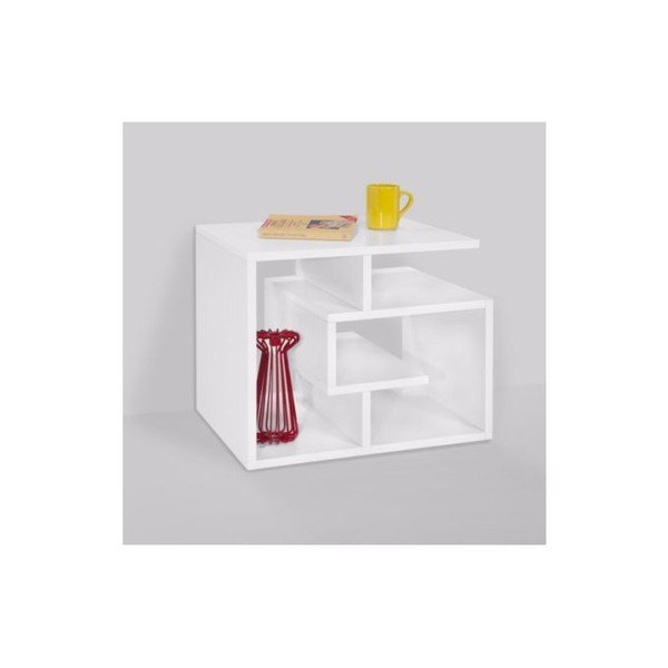 Bílý odkládací stolek k pohovce Labirent-image-3