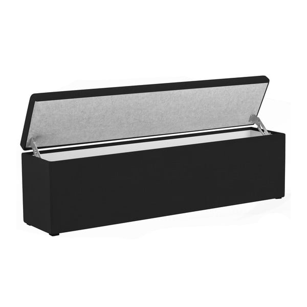 Černý otoman Mazzini Sofas Ancona, 200 x 46 cm-image-3