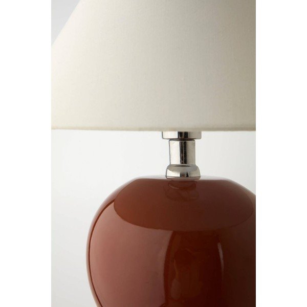 Hnědá/krémová keramická stolní lampa (výška 29 cm) Karamell – Jotex-image-4