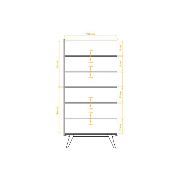 Knihovna z dubového dřeva 100x200 cm Retro - The Beds-image-4