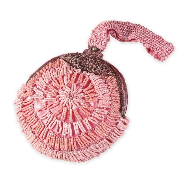 Růžová korálková kabelka na zápěstí Da Polso