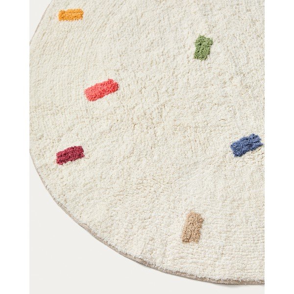 Krémový bavlněný dětský koberec ø100 cm Epifania – Kave Home-image-4