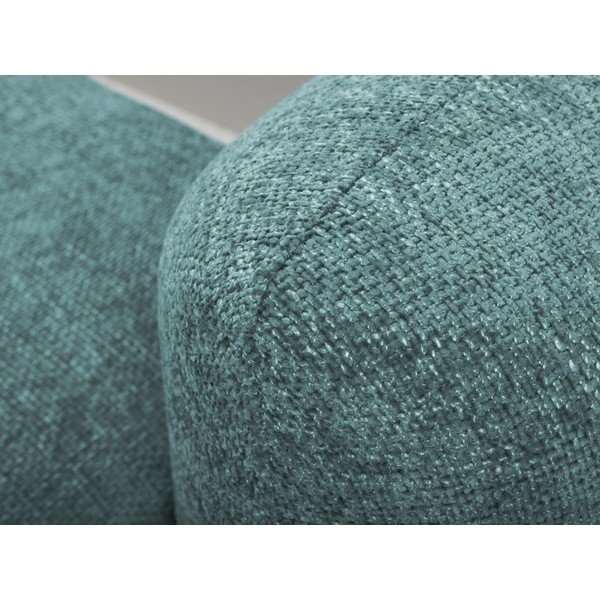 Modrá žinylková rozkládací/s úložným prostorem rohová pohovka (levý roh/s lenoškou) Mele – Makamii-image-4