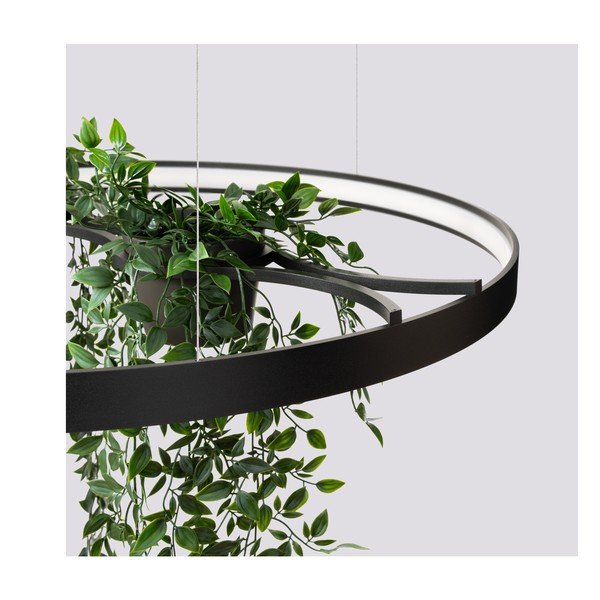 Černé hliníkové LED závěsné svítidlo ø 78 cm RIO – Thoro-image-3