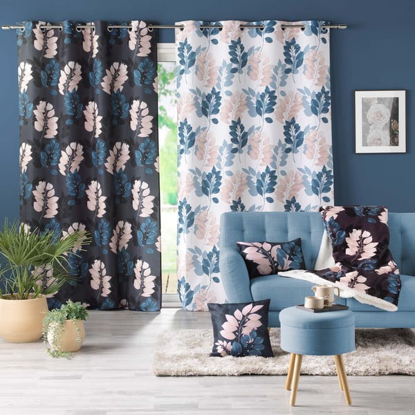 Tmavě modrý závěs 140x260 cm Belline – douceur d'intérieur-image-3