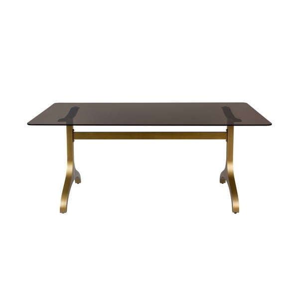Jídelní stůl se skleněnou deskou Dutchbone Sansa, 180 x 90 cm