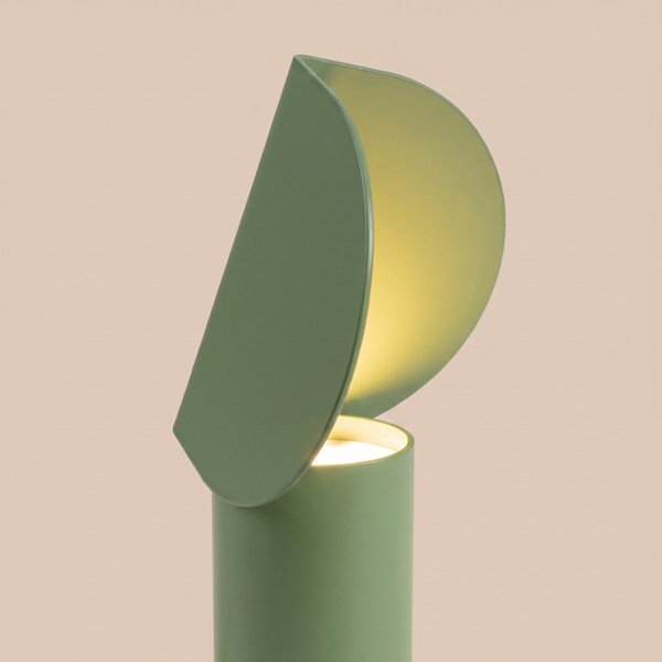 Šalvějově zelená hliníková LED stolní lampa (výška 15 cm) BISCUIT – Thoro-image-3