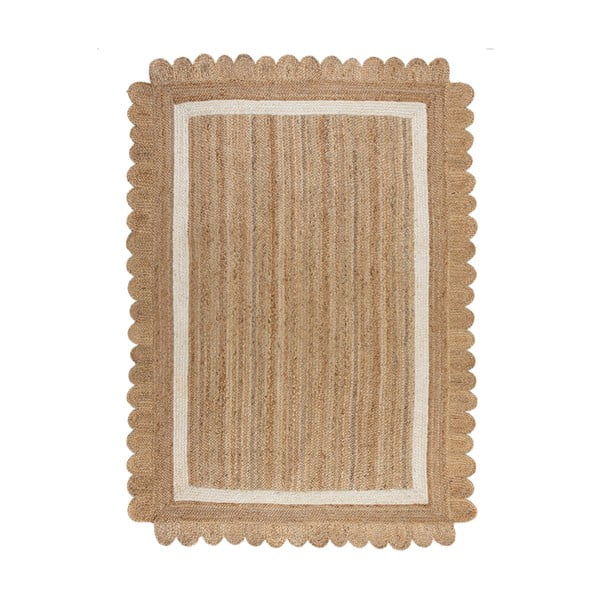 Ručně tkaný jutový koberec v přírodní barvě/slonovinový 120x170 cm Grace White – Flair Rugs