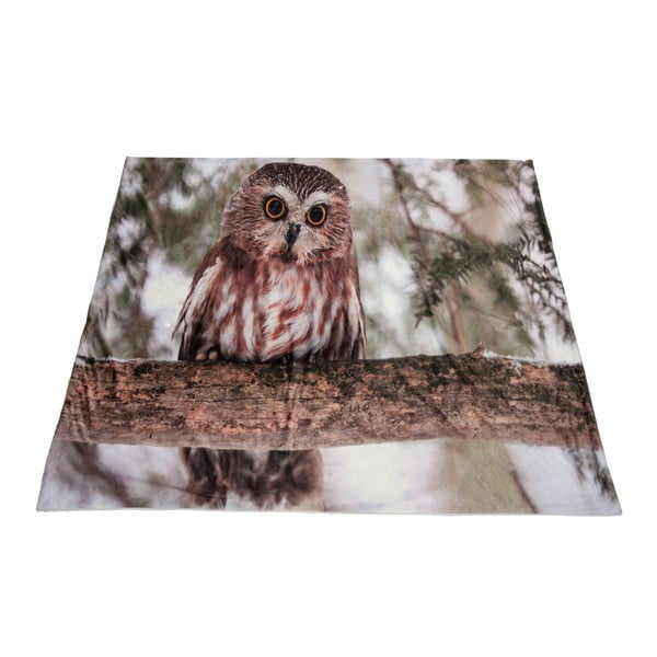Pléd J-line Owl Velvet, 140x160 cm