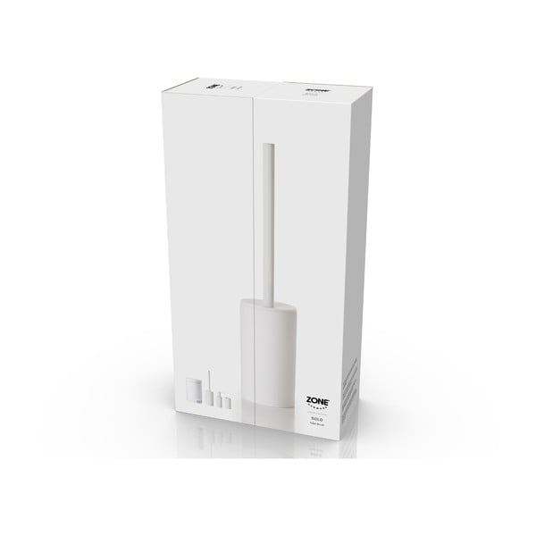 Bílá porcelánová WC štětka Solo  - Zone-image-2