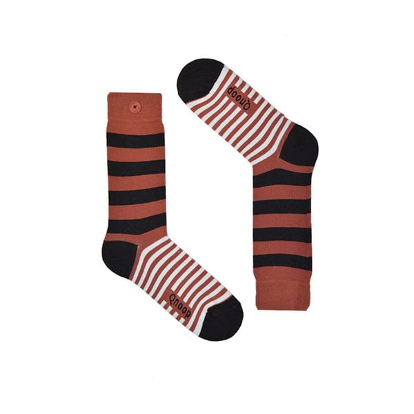 Ponožky Qnoop Linear Wide Marsala, vel. 39-42