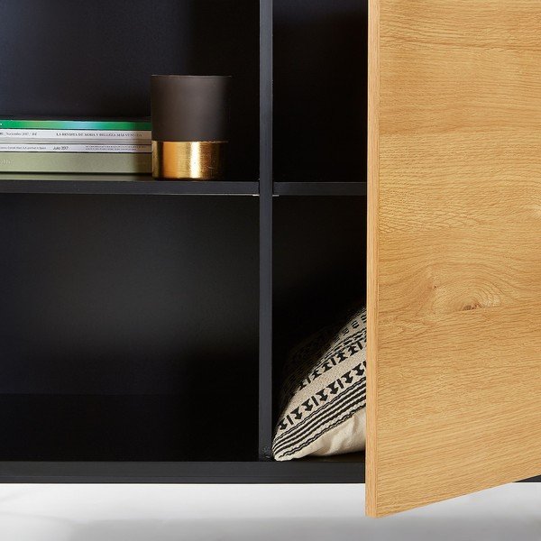 Černo-hnědá komoda Kave Home SAVOI, 165 x 80 cm-image-1