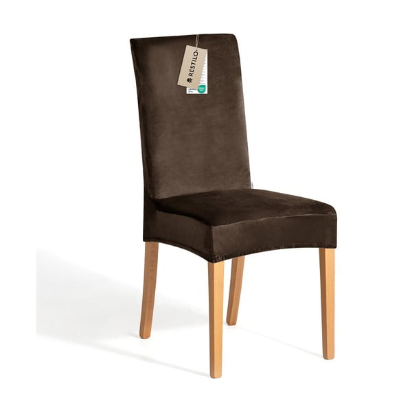 Hnědý napínací potah na židli 48 cm Sento – Restilo-image-2