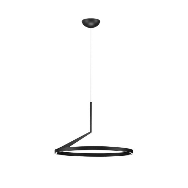 Matně černé hliníkové LED stmívatelné závěsné svítidlo ø 60 cm Tilia – Nova Luce