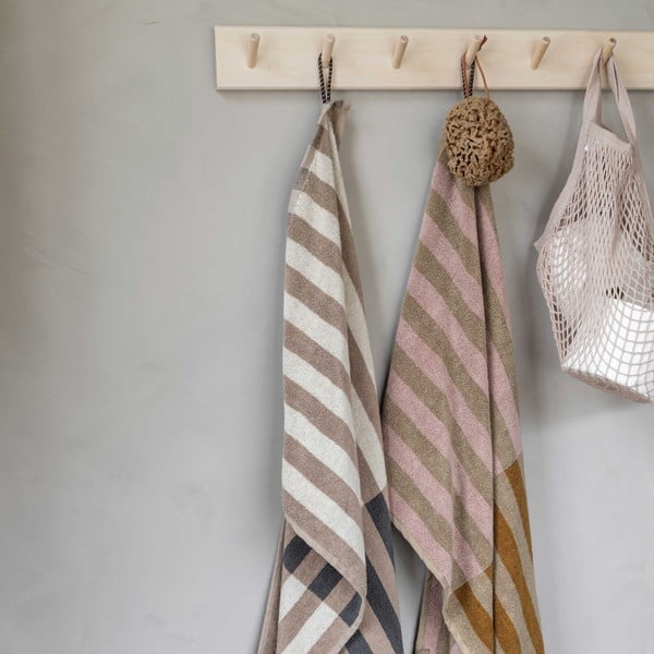 Modro-šedý ručník z bio bavlny 50x90 cm Disorder – Mette Ditmer Denmark-image-2