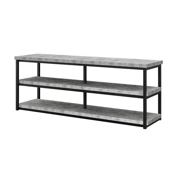 Šedý TV stolek v dekoru betonu 160x64 cm Ashlar - Støraa-image-2